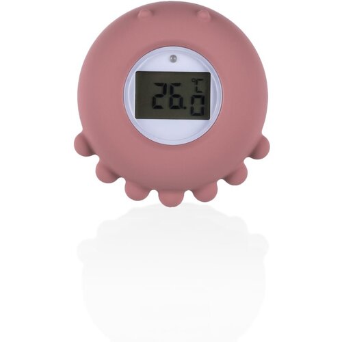 Zopa Silicone Digital Thermometer 2in1 digitalni termometer za v kad Old Pink 1 kos Cene