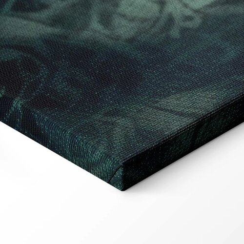  Slika - Oriental Pattern Carpet: Emerald Ornaments and Worn Patterns 120x80 Na talijanskom platnu Slike