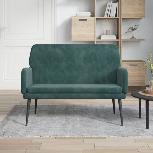 The Living Store Klop temno zelena 108x79x79 cm žamet - Klop, (21495040) Slike