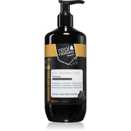 Real Natura Pro - Bomba Caf&amp;eacute; &amp;scaron;ampon za suhu kosu 500 ml Slike