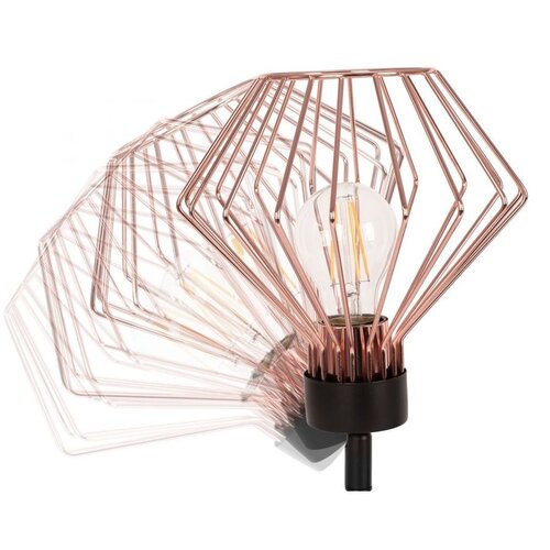 Toolight Zidna svjetiljka metalna Loft rozo crna APP534-1W Slike