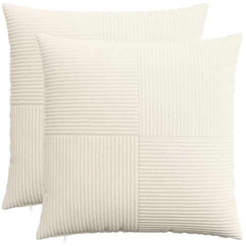  Presvlaka za jastuk 2 pcs ALMELO Krem 55 x 55 cm Kord - Krem 55 x 55 cm 2 Cijene
