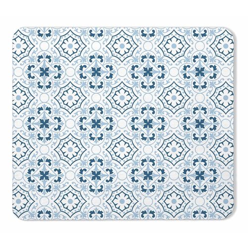 Douceur d int&amp;eacute;rieur Bijela/plava kupaonska prostirka od dijatomita 35x45 cm Atlanta &amp;ndash; Slike