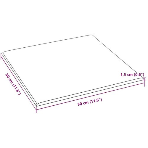  Zidna uzglavlja 12 pcs Sivi 30 x 30 cm tkanina Slike