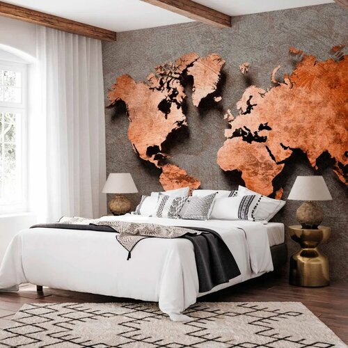  Foto tapeta - Copper Map 294x210 Samoljepljiva Cene
