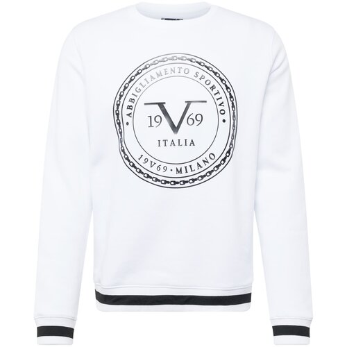 19V69 ITALIA Sweater majica &amp;#039;BEN&amp;#039; crna / prljavo bijela Slike