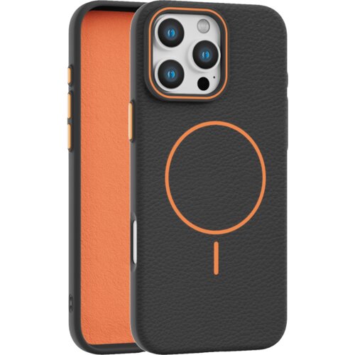  leather grip magsafe maska za iphone 13 pro - crna Cene