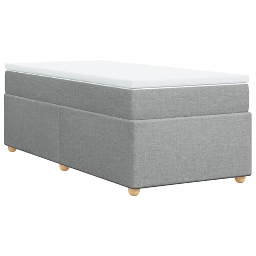 Maison Chic Box spring postelja - Vzmetna postelja z vzmetnico svetlo siv 100x200 cm blago SL18241, (21894040) Cene