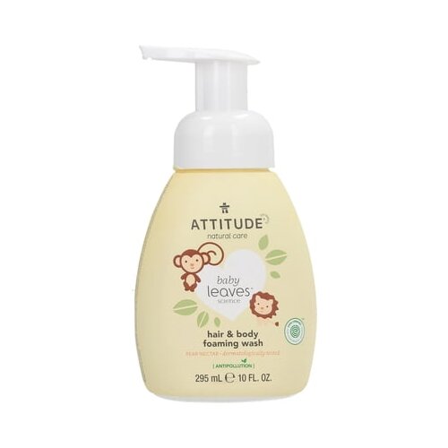 Attitude baby Leaves 2in1 Hair &amp;amp; Body Foaming Wash - Pear Nectar Slike