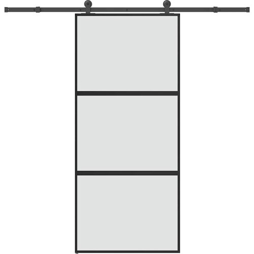 vidaXL Klizna vrata s priborom 90 x 205 cm kaljeno staklo i aluminij Cijene