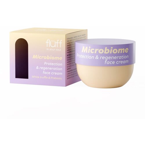 Fluff Microbiome za&amp;scaron;čitna krema s prebiotiki White truffle 50 ml Slike