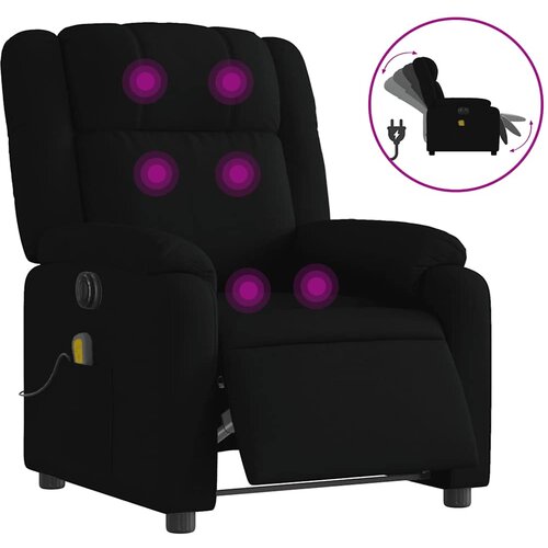 Maison Chic Električni masažni naslanjač - Relax naslanjač črno blago, (22134959) Cene