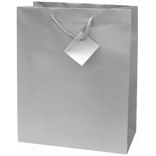  darilna vrečka, plastificirana, velika, mat siva (71466)