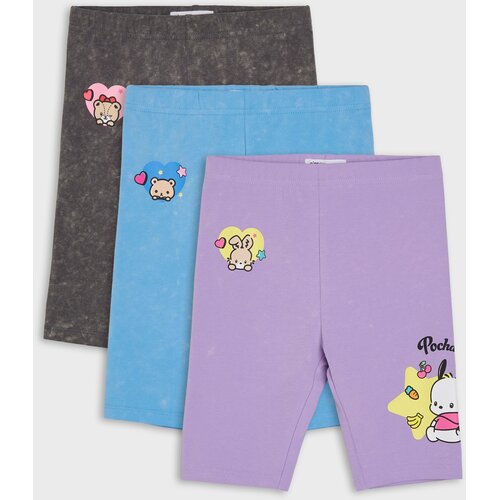 Sinsay Pamučne biciklističke hlače s tiskom 3 pack Hello Kitty and Friends Slike