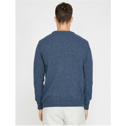 Koton Men's Blue Patterned Sweater Cene
