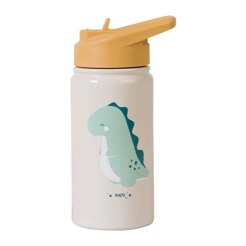 Saro Baby Thermos Bottle with Straw termovka s slamico Sand 350 ml