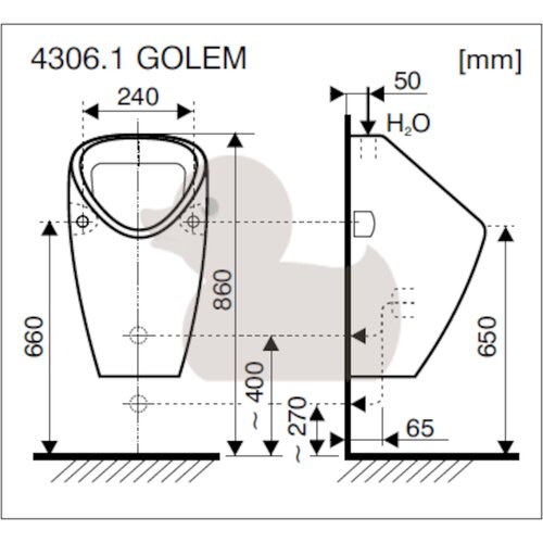 Jika H8430610000001 Golem pisoar Slike