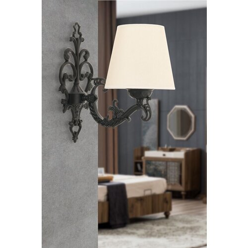 Opviq zidna lampa Claire , 15x10x13cm, IP20, Krem-crna Slike