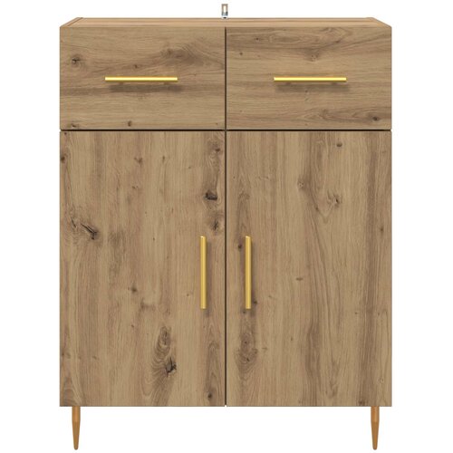  Kreveta Umjetnički hrast 69,5 x 34 x 90 cm Konstruirano drvo Slike