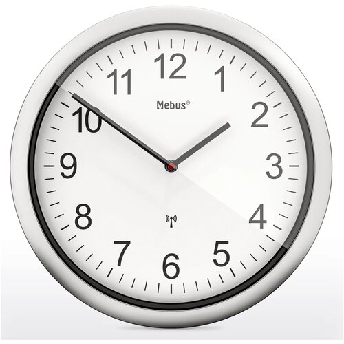 Mebus 19809 radio wall clock white/silver Cijene