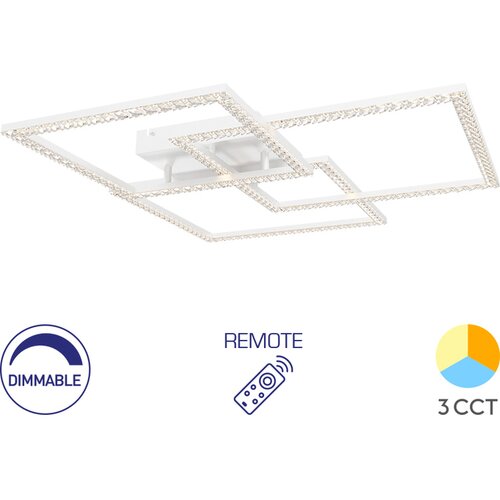 Braytron Led plafonjera Bry Crystal B 80W 3u1 Daljinski BH17-04990 Slike