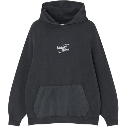Pull&amp;amp;Bear Majica antracit / bela Slike