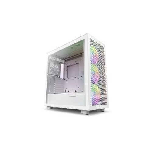 NZXT CASE H7 Flow White RGBMini-ITX, Micro-ATX, ATX3x F140 RGB fans, 1x F120Q fan Slike