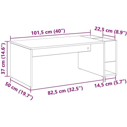  Stolić za kavu Bijelo 101 5 x 50 x 37 cm Konstruirano drvo Slike