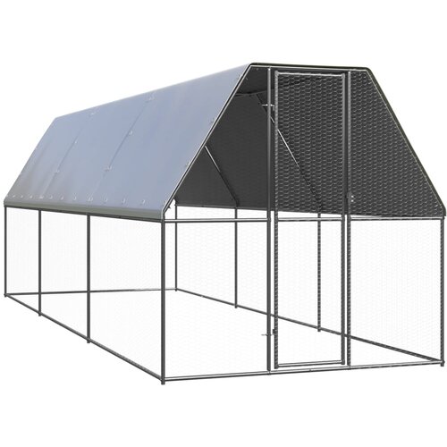 vidaXL Zunanji kokošjak 2x6x2 m pocinkano jeklo Cene