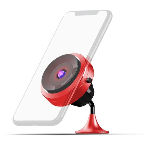 Misura MA05- Držalo za mobilni telefon z vakuumskim priseskom in brezžičnim polnjenjem QC3.0 - RED, (21656924) Cene
