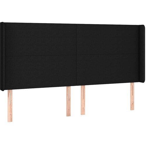  Krevet s oprugama i madracem crni 200x200 cm od tkanine Slike