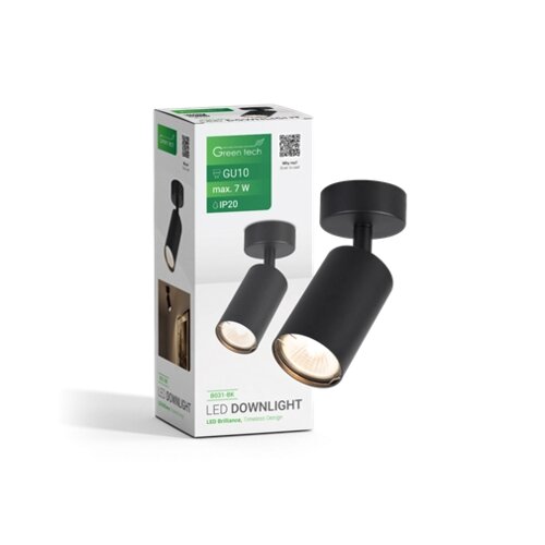Greentech REFLEKTOR NADGRANI GU10 CRNI Slike