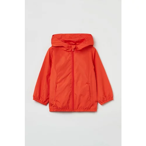 OVS Otroška vodoodporna jakna oranžna barva