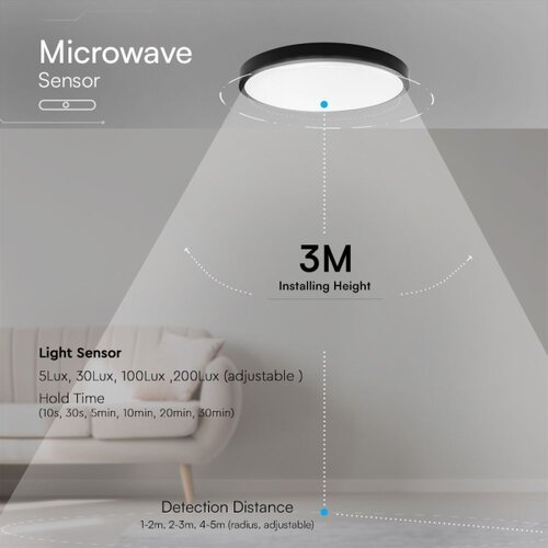  LED kupatilsko stropno svetlo sa senzorom LED/36W/230V IP44 4000K prečnik 42 cm+daljinski upravljač Slike