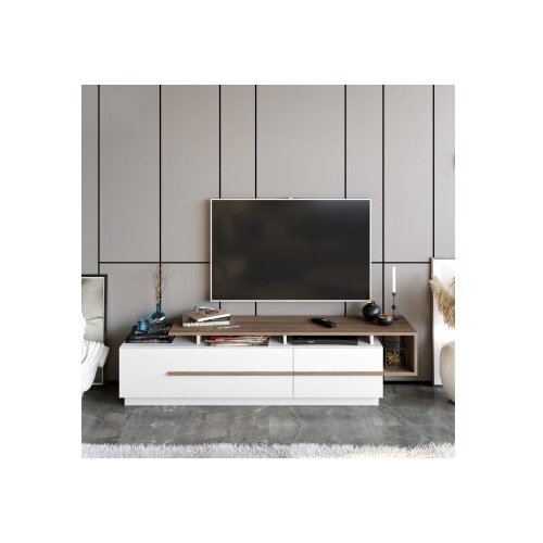 Woody Fashion Stalak za televizor, Pia - Walnut, White Cijene