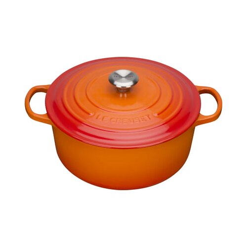 Le Creuset Okrogli lonec Signature premer 26 cm - Opečno rdeča Slike
