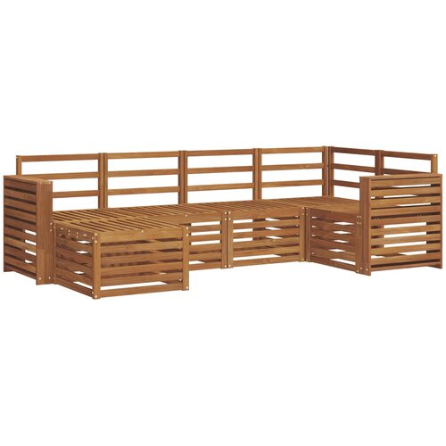  Set vanjskih sofa 6 kom. Prirodna Poliester 251 x 132,5 x 73 cm Slike