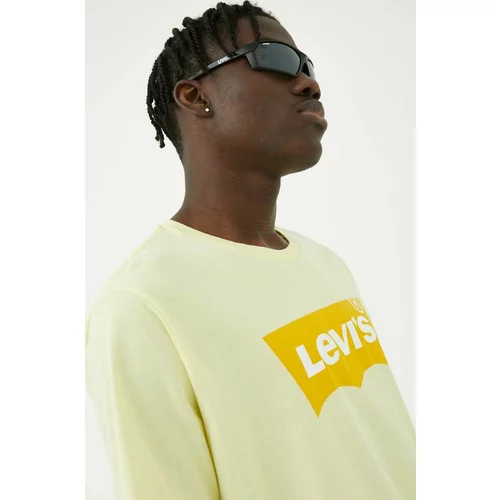 Levi's Pamučna majica boja: žuta, s tiskom