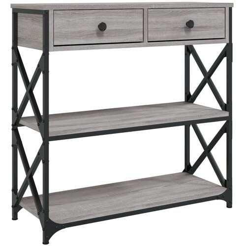 Maison Chic konzolna miza - miza ob steni siva sonoma 75x28x75 cm inženirski les, (21786541) Cene