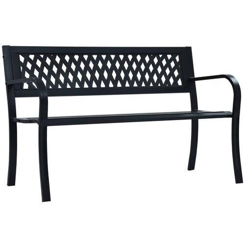 vidaXL Vrtna klop črna 120 cm jeklo Cene