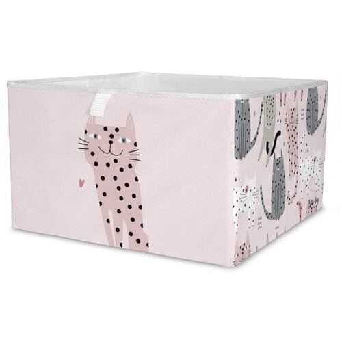 Butter Kings Svijetlo ružičasti tekstilni organizator za dječje igračke 32x32x20 cm Meow Meow – Cijene