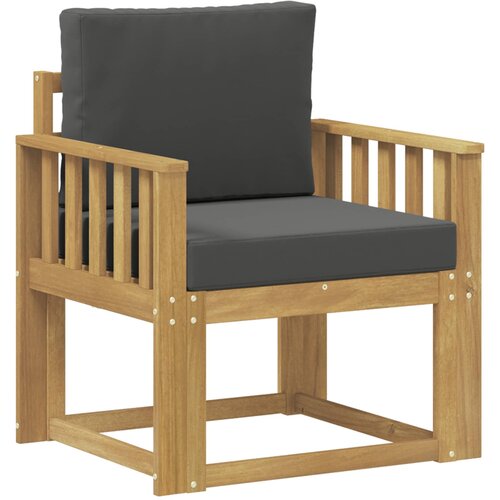 vidaXL 2 Komad Set vanjskih sofa Poliester Bijela i Antracit - bijela i antracit Okomite letvice Cene