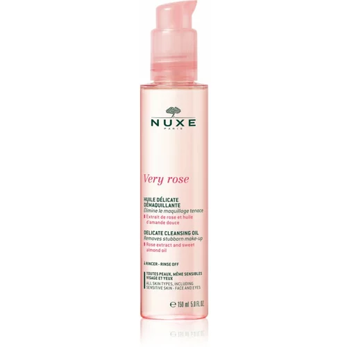 Nuxe very rose delicate čistilno olje za odstranjevanje ličil 150 ml