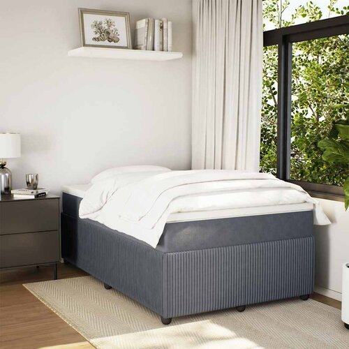 Box spring krevet s madracem tamnosivi 120 x 200 cm bar&amp;scaron;unasti Slike