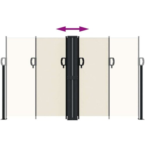  Bočna tenda na uvlačenje krem 140 x 1200 cm Slike