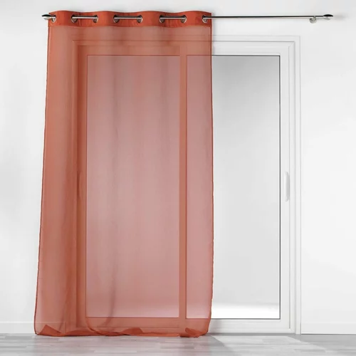 Douceur d intérieur Opečnato oranžna prosojna zavesa 140x240 cm Casual –