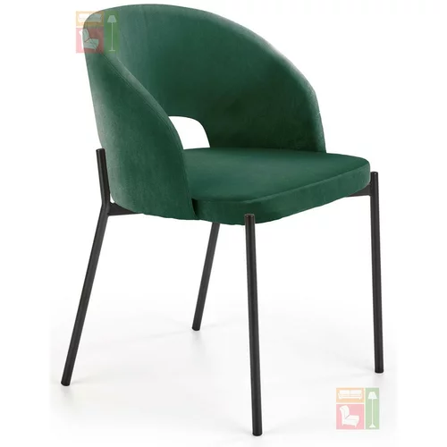 Halmar Jedilni stol K455 - temno zelen