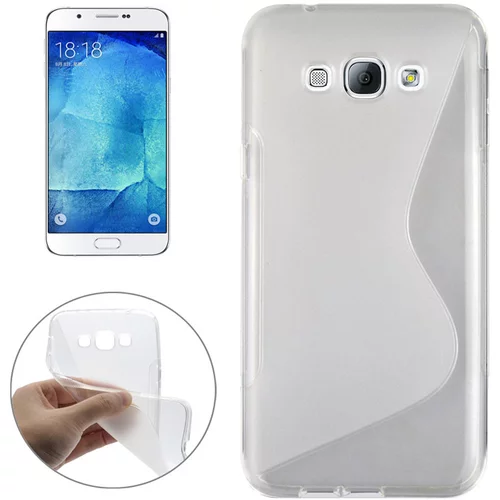  Gumijasti / gel etui S-Line za Samsung Galaxy A8 - prozorni