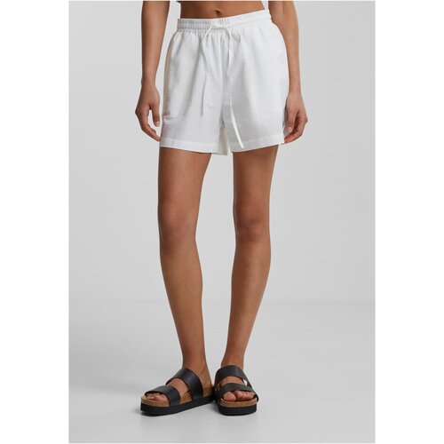 Urban Classics Women&amp;#039;s Seersucker Shorts - White Slike