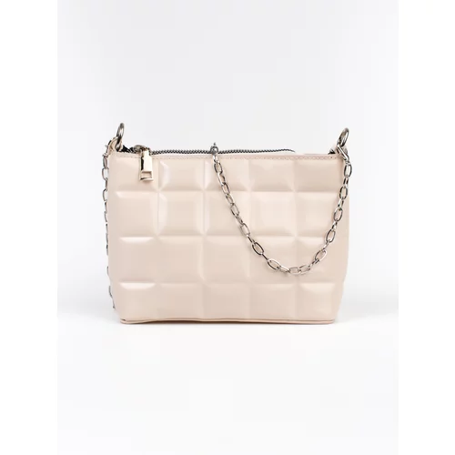 Shelvt Cream quilted women's handbag